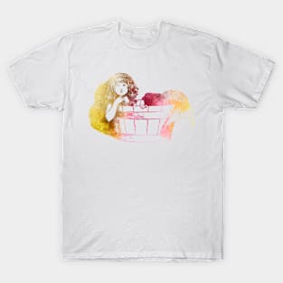 Mermaid In Tub in Sunset T-Shirt